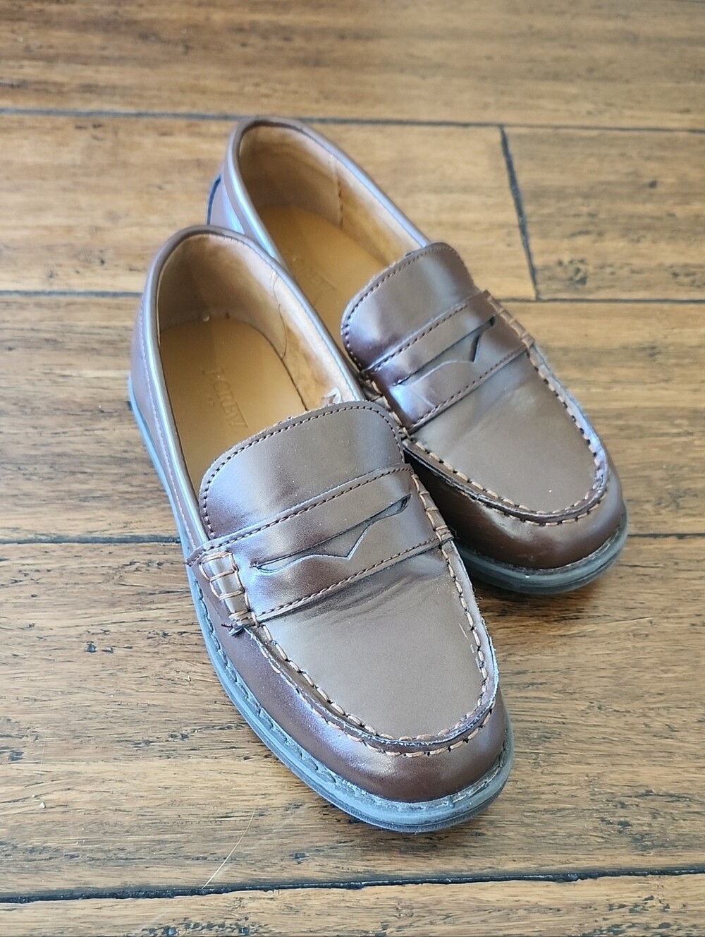 J. Crew Brown Kids Penny Loafers